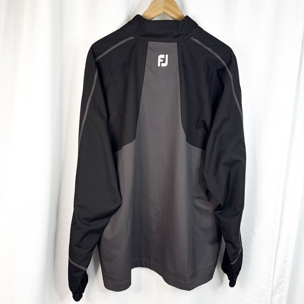 FootJoy FJ Sport Windshirt Mens XL Black Gray Half Zip Golf Pullover 32609 EUC - Picture 2 of 11